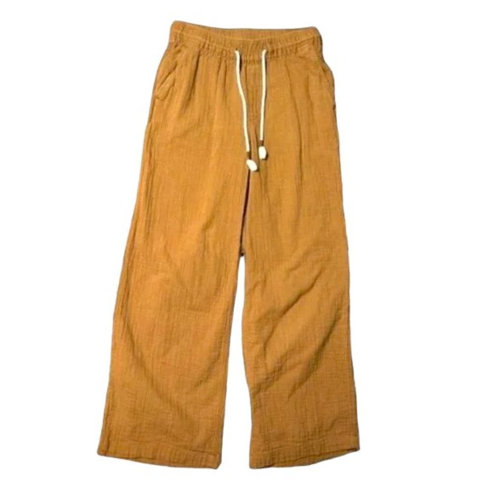 Old Navy Burnt Orange Drawstring Wide Leg Pants, Women’s Size Small Tall